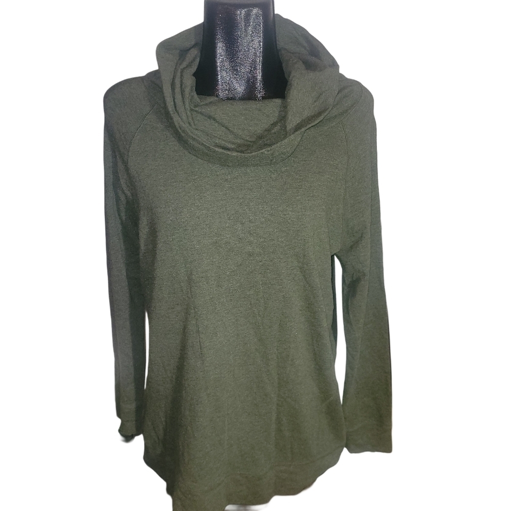 Natural Reflections Olive Green Slouchy Turtleneck Sweater Size M